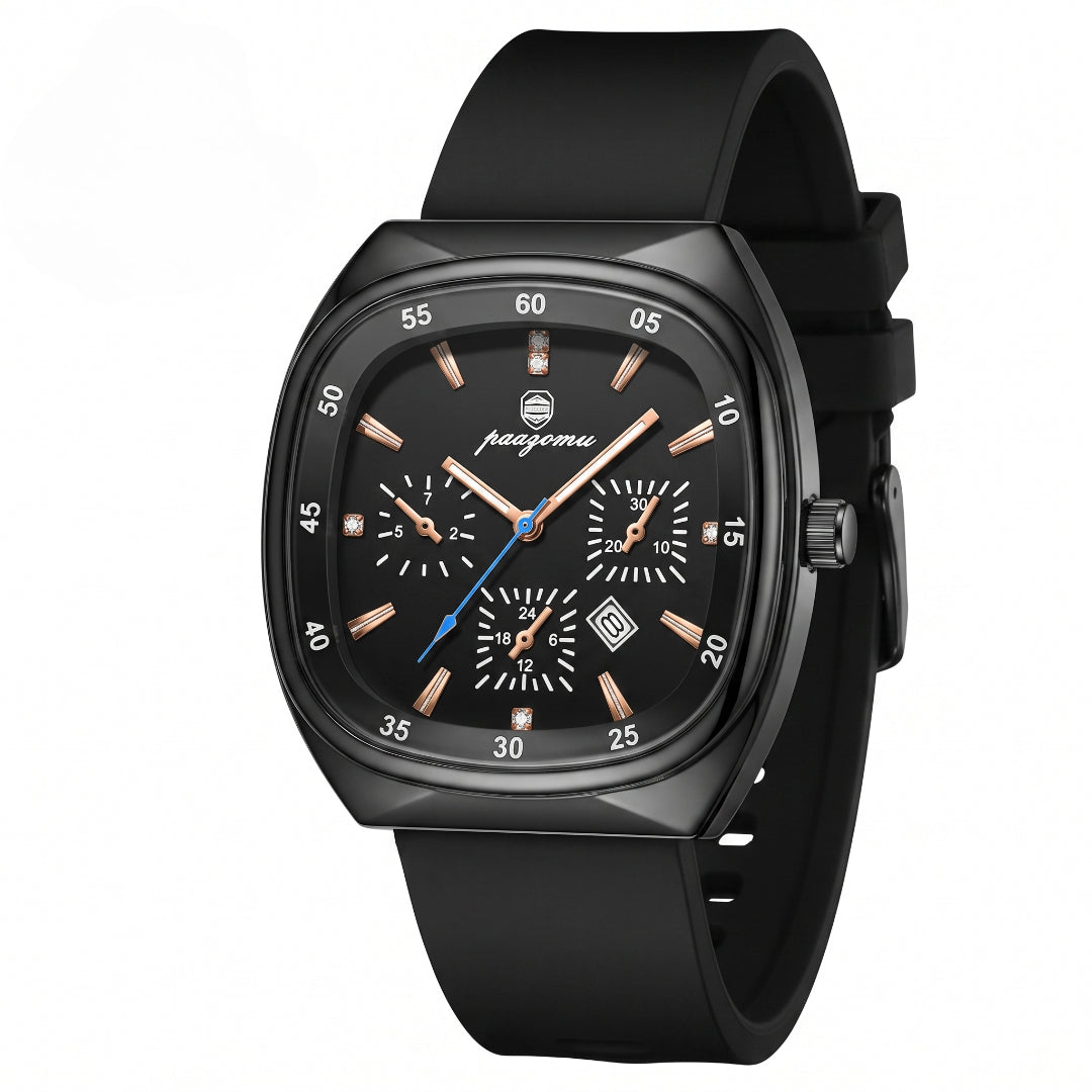 Reloj Paazomu Chrono Sport, ángulo frontal