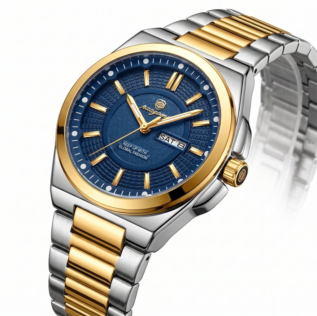 Reloj Paazomu Chrono Dual, ángulo 3/4