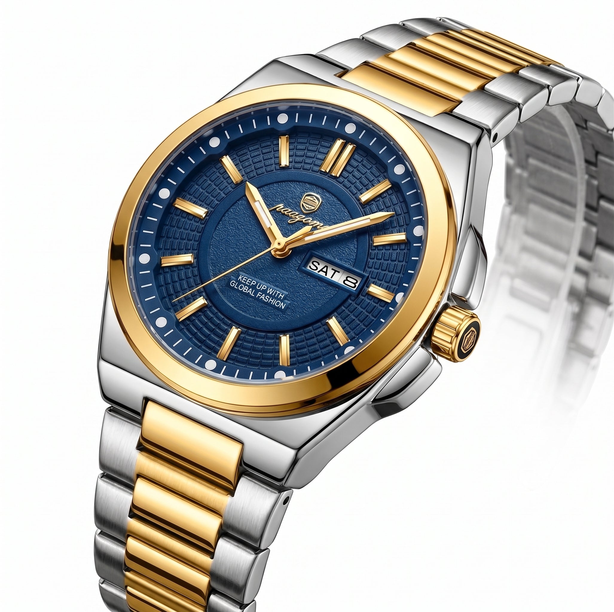 Reloj Paazomu Chrono Dual, ángulo 3/4