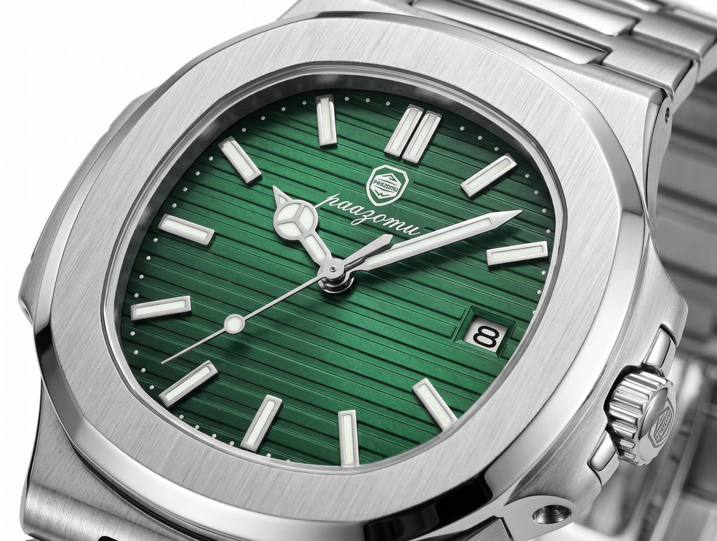 Reloj Paazomu Chrono Race, detalle macro de la esfera