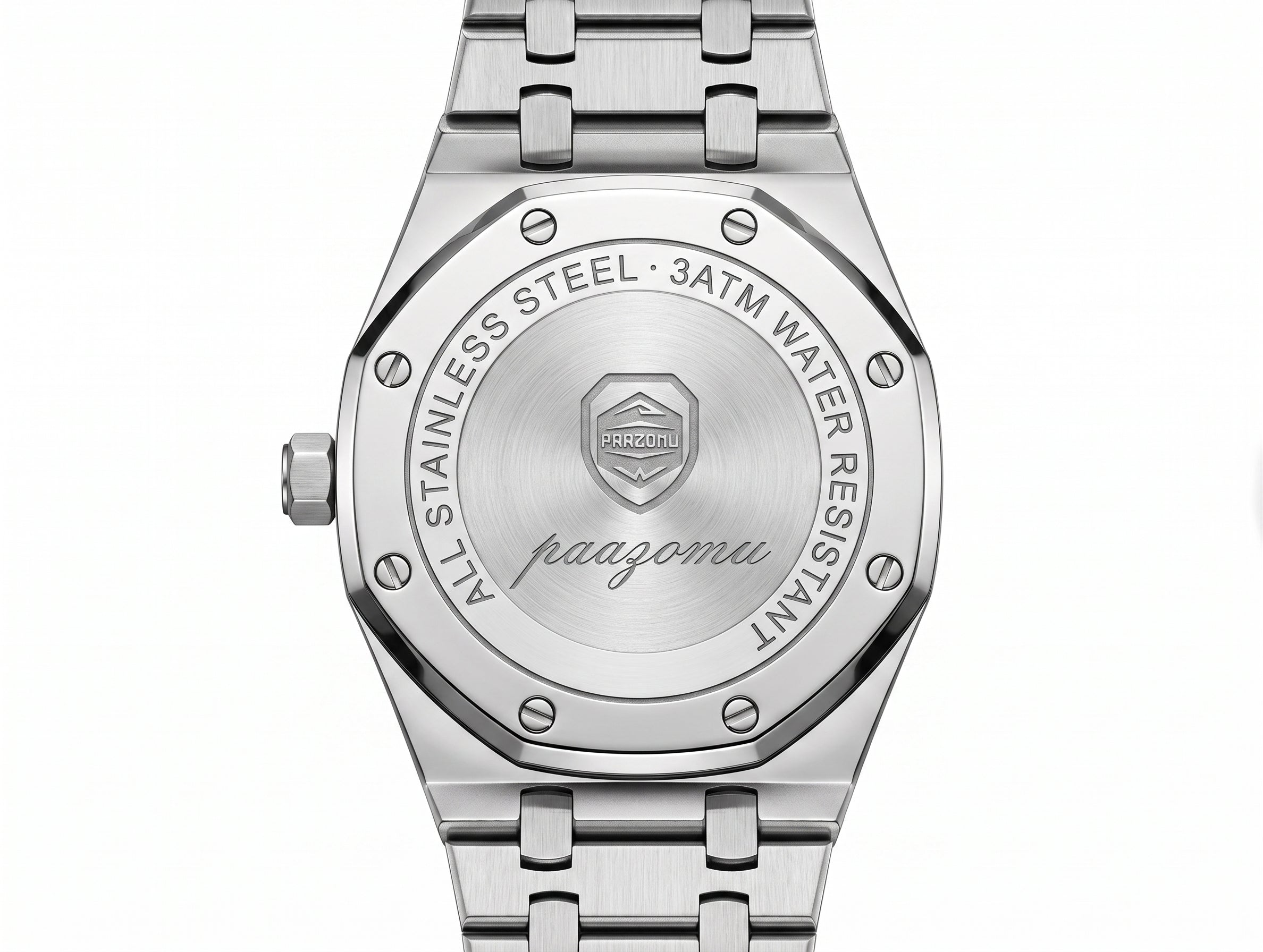 Reloj Paazomu Chrono Luxure, fondo de la caja