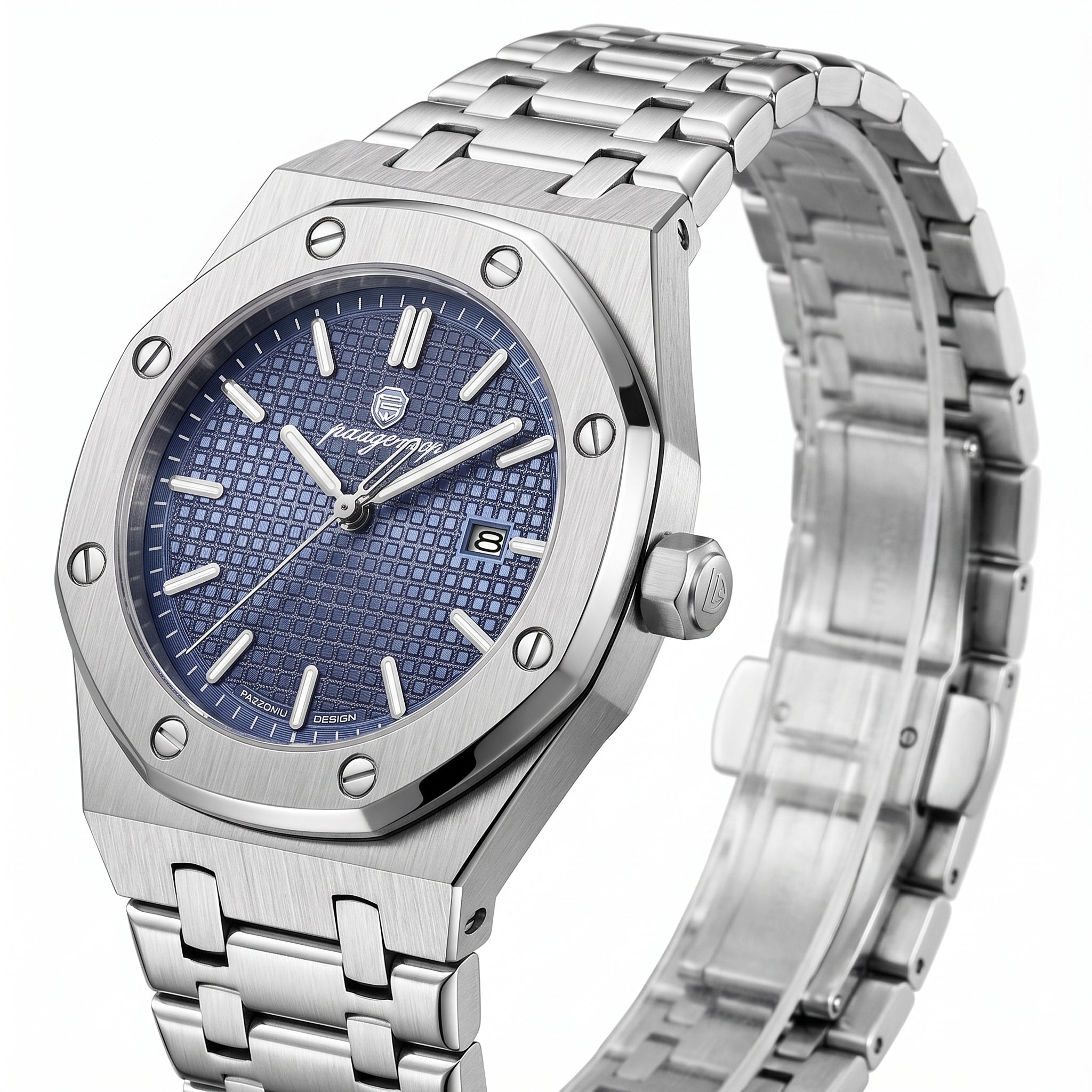 Reloj Paazomu Chrono Luxure, ángulo 3/4