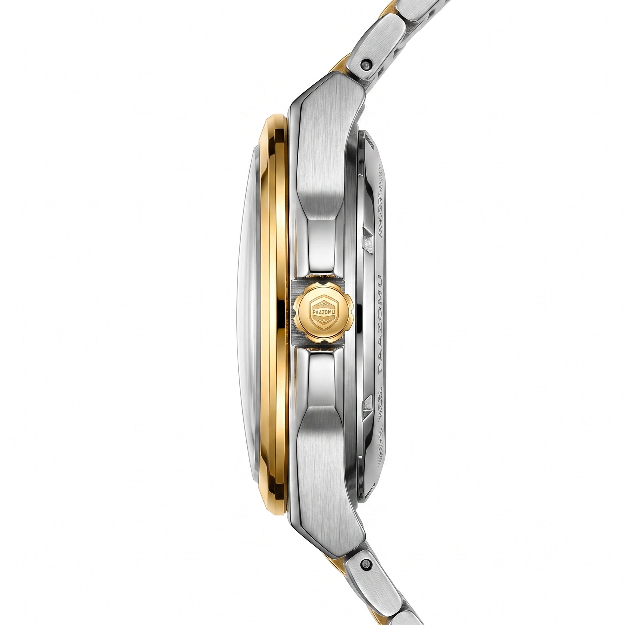 Reloj Paazomu Chrono Dual, perfil lateral