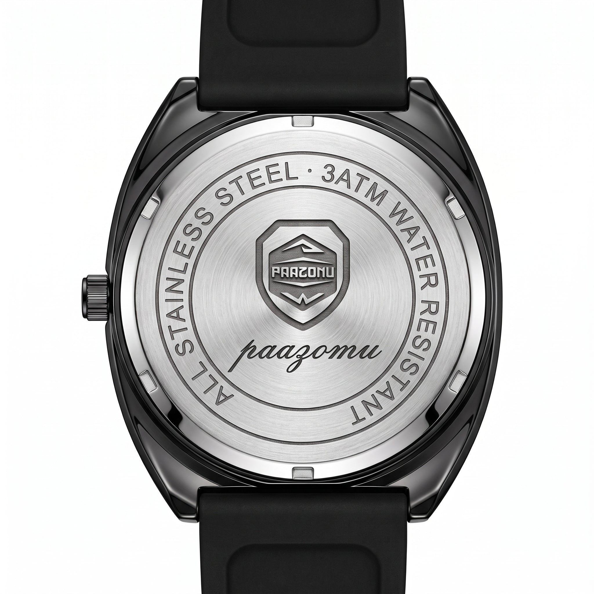 Reloj Paazomu Chrono Sport, fondo de la caja
