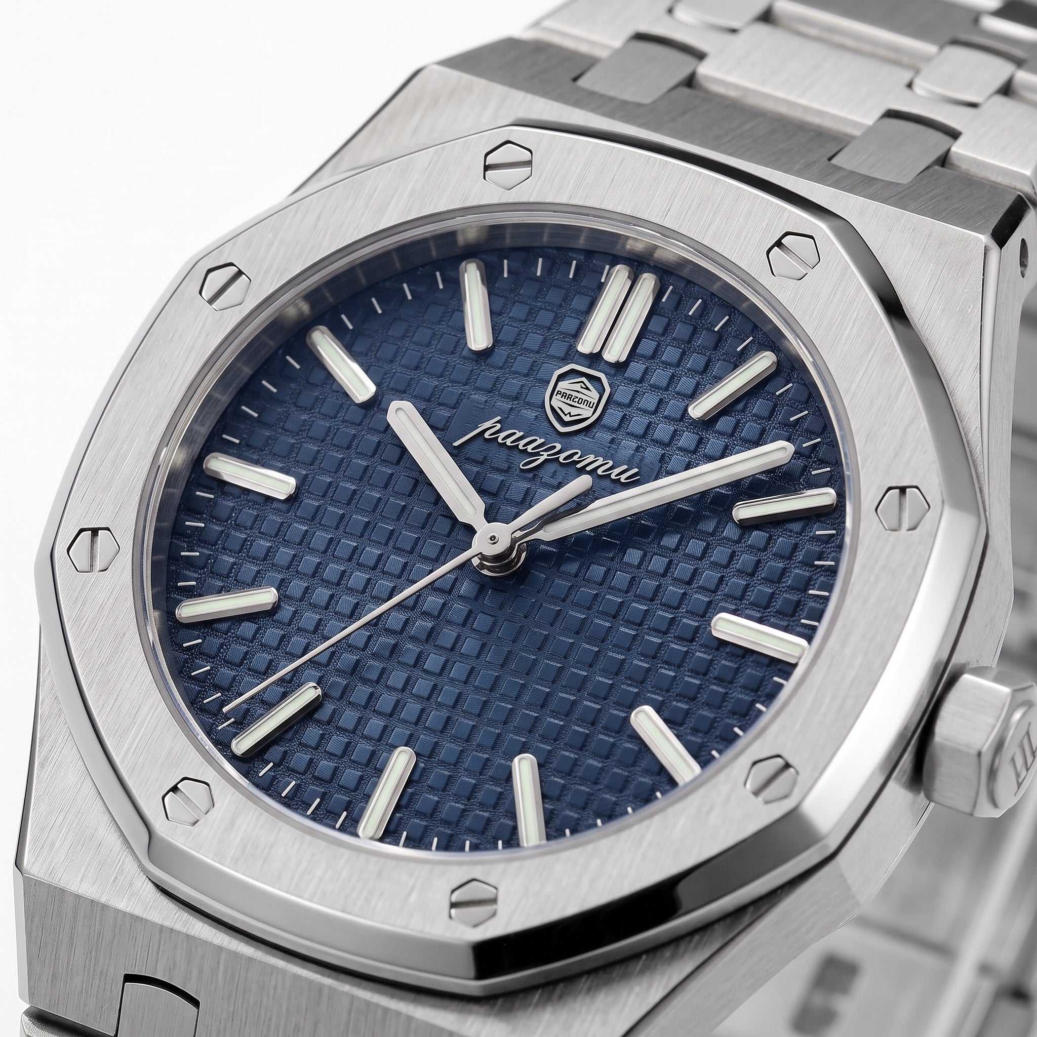Reloj Paazomu Chrono Luxure, detalle macro de la esfera