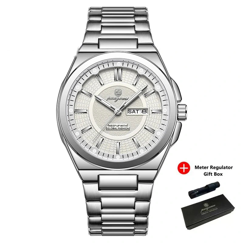 Paazomu chrono-dual - Plata y Blanco