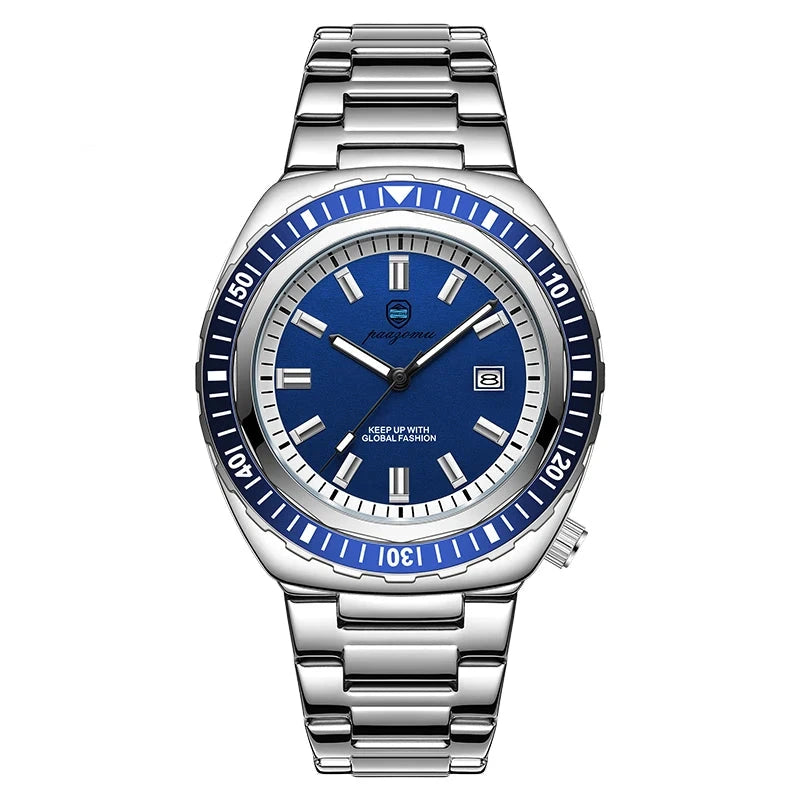 Paazomu chrono-classic - Plata y Azul