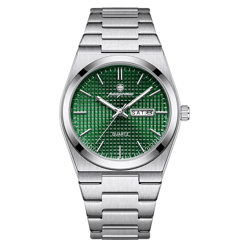 Reloj Paazomu Chrono Essential color Silver Green E