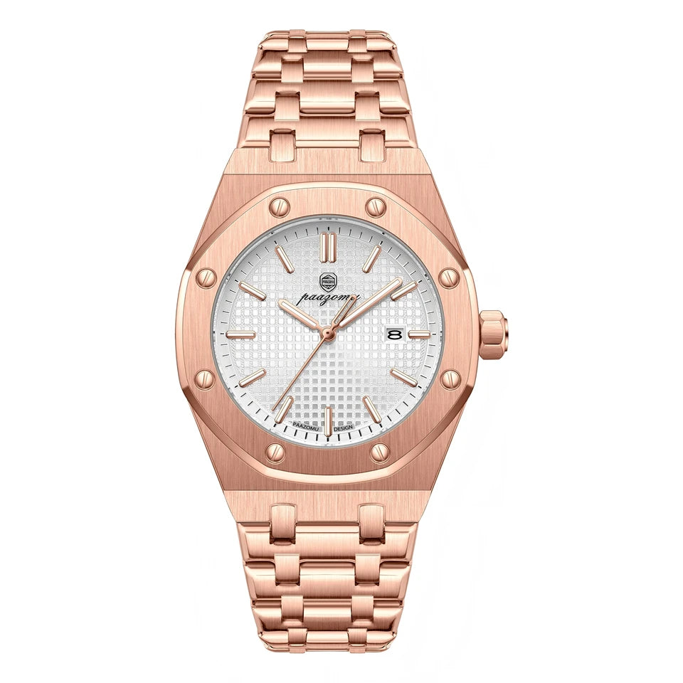 Reloj Paazomu Chrono Luxure color Gold White
