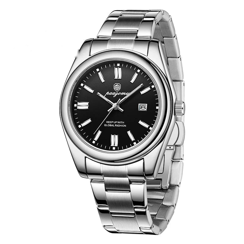 Paazomu chrono-business - Plata y Negro