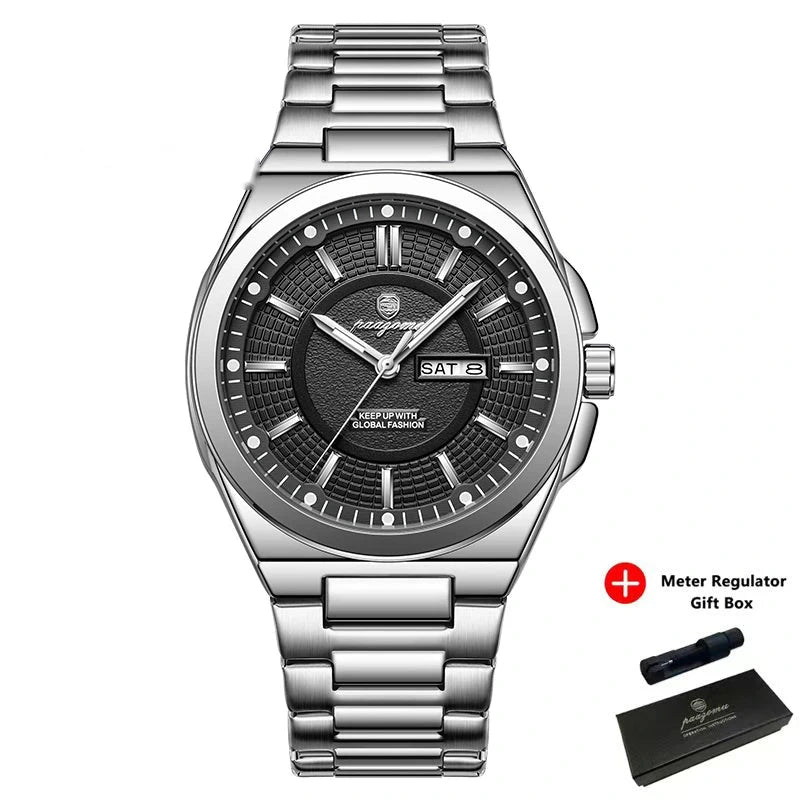 Paazomu chrono-dual - Plata y Negro