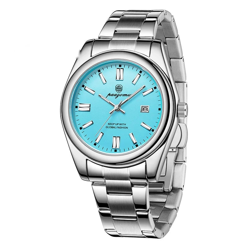 Paazomu chrono-business - Plata y Azul Cielo