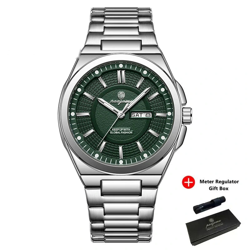 Paazomu chrono-dual - Plata y Verde