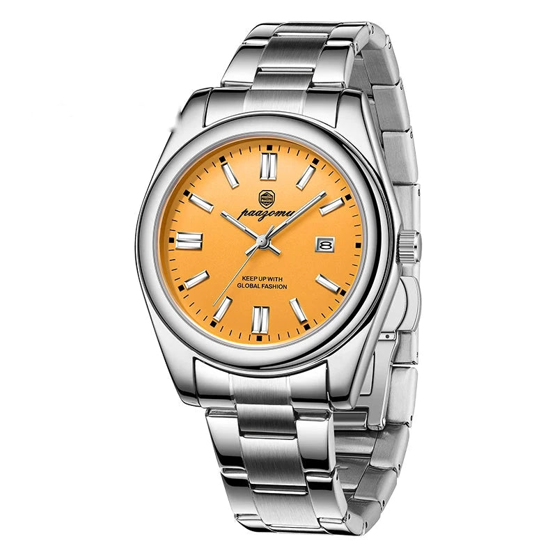 Paazomu chrono-business - Plata y Amarillo