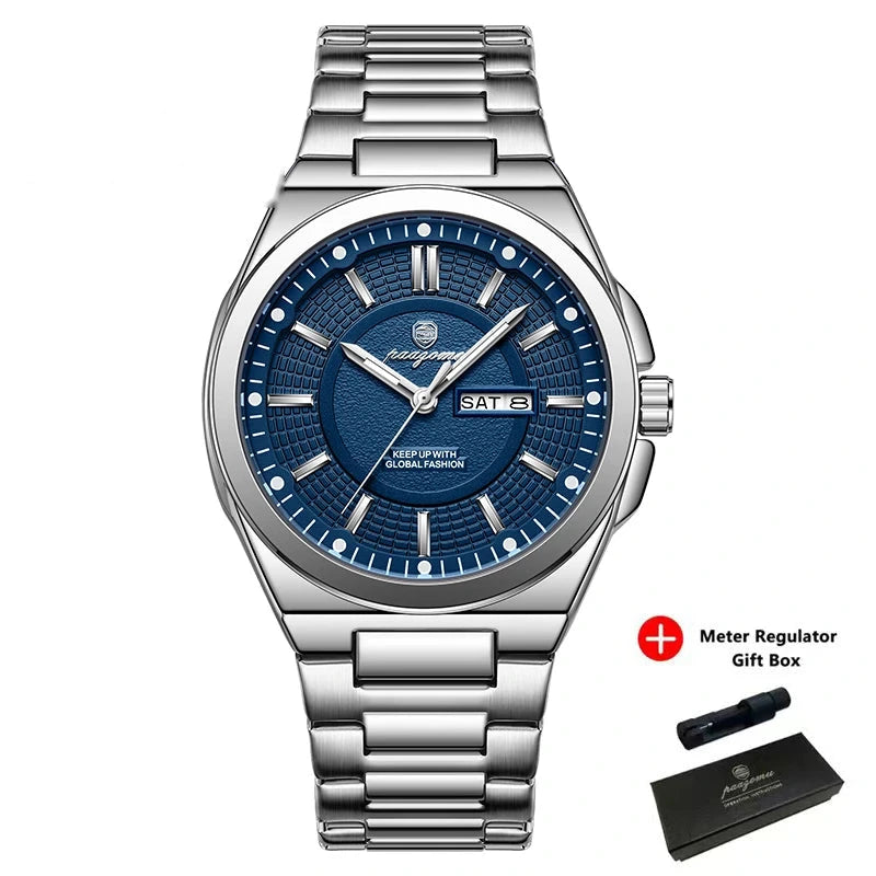 Paazomu chrono-dual - Plata y Azul