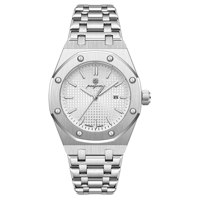 Reloj Paazomu Chrono Luxure color Silver White