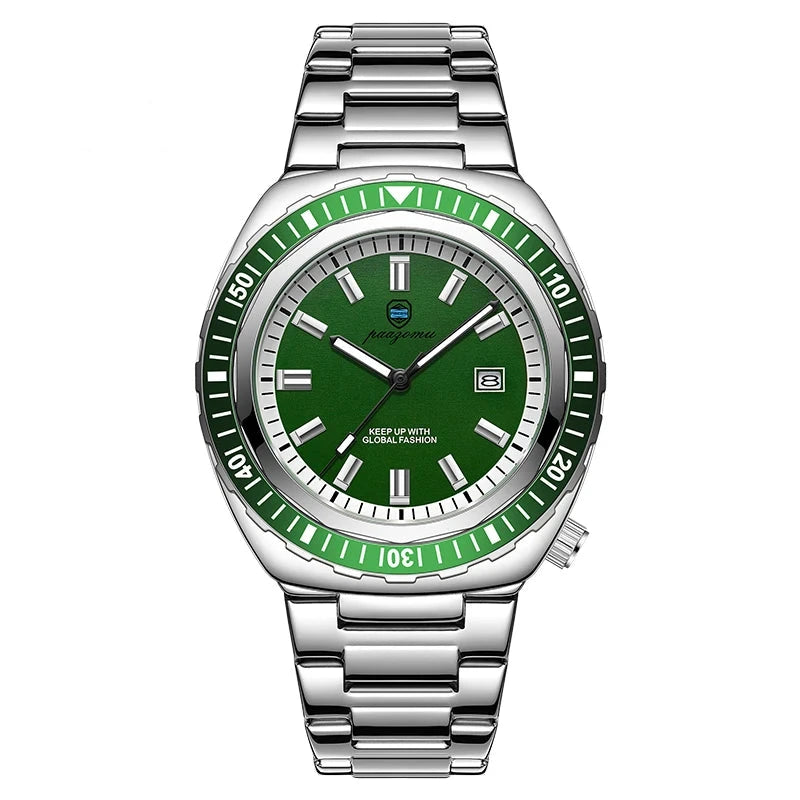 Paazomu chrono-classic - Plata y Verde
