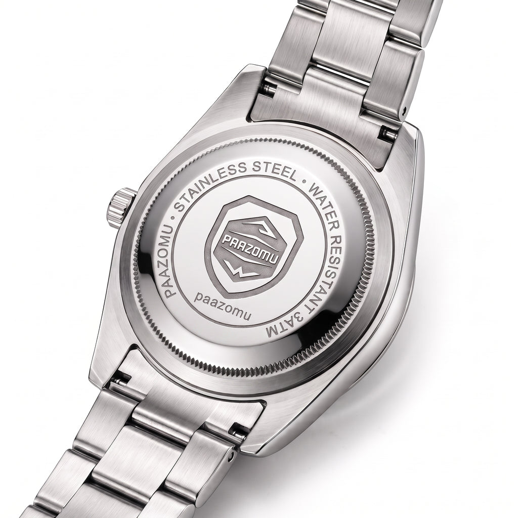 Reloj Paazomu Chrono Business, fondo de la caja