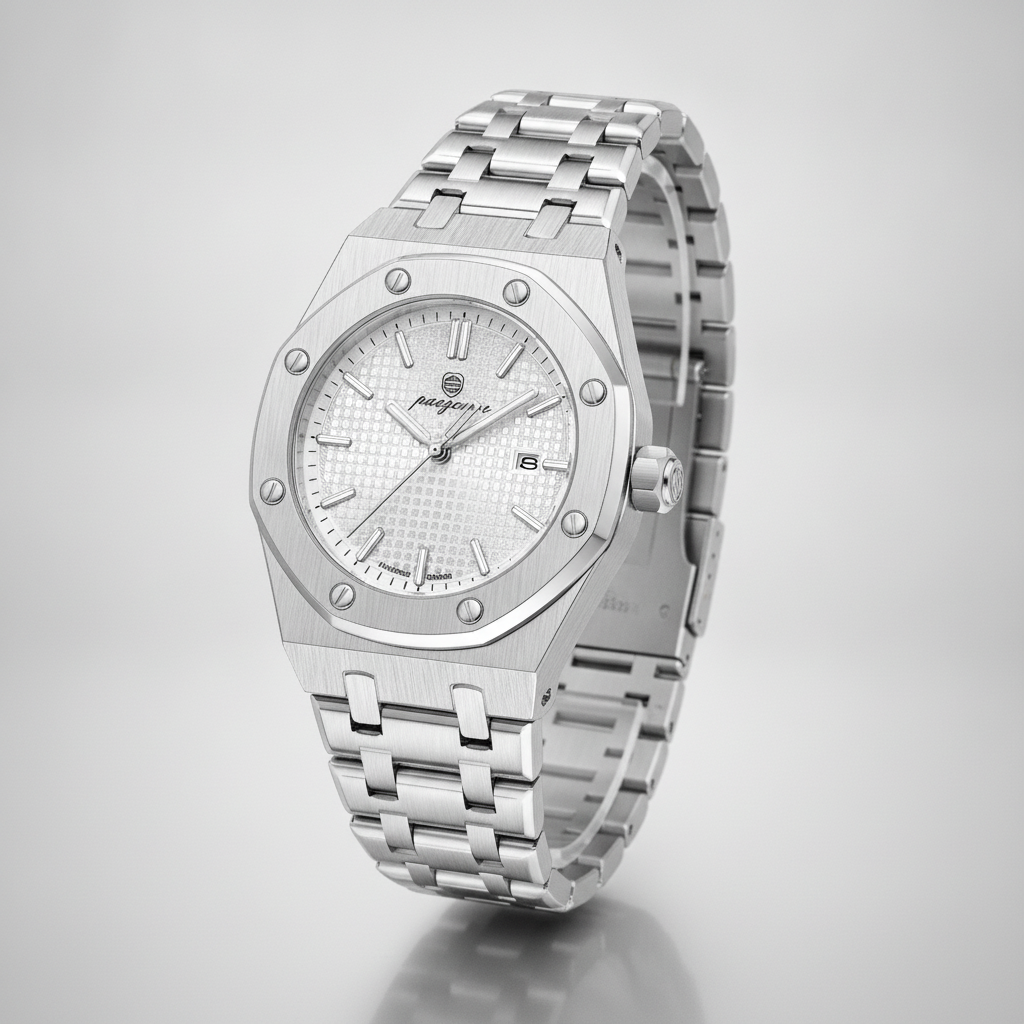 chrono-luxure Plata y Blanco